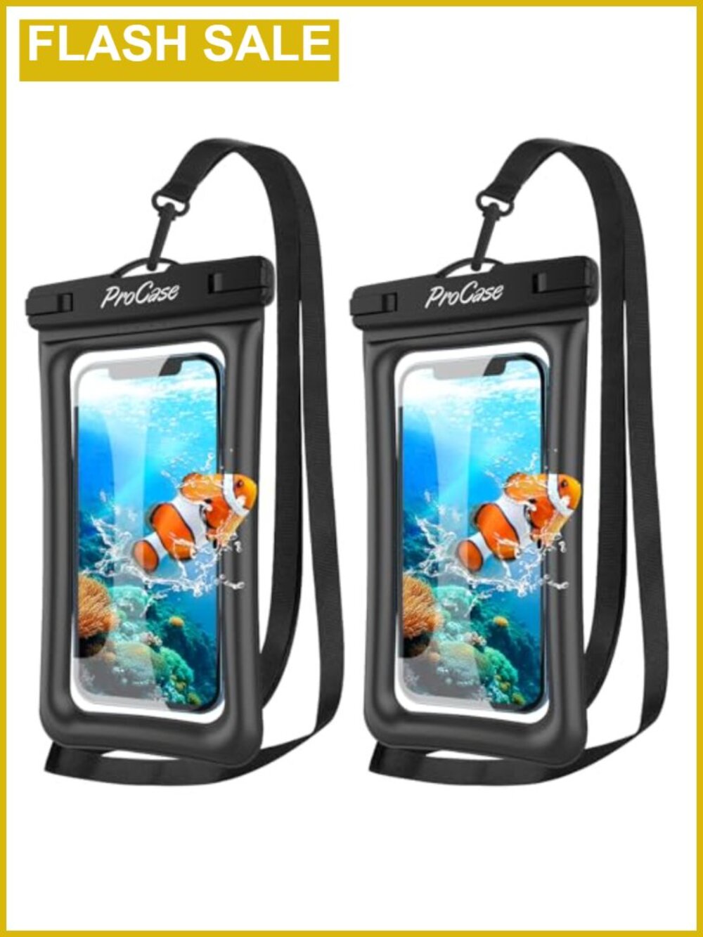 2 Pack Floating Waterproof Phone Pouch IPX8 Dry Bag for 7" Phones